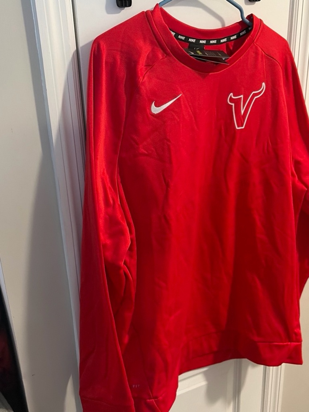 Nike Red Crewneck Pullover with White Accents